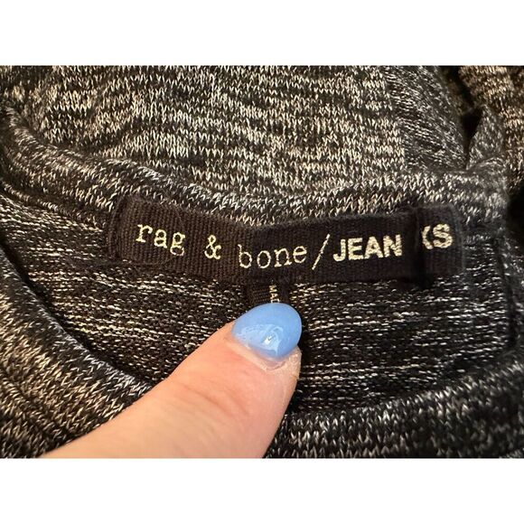 Rag & Bone Heathered black Hudson Split Back Sleeveless Top Size Small - Picture 3 of 4